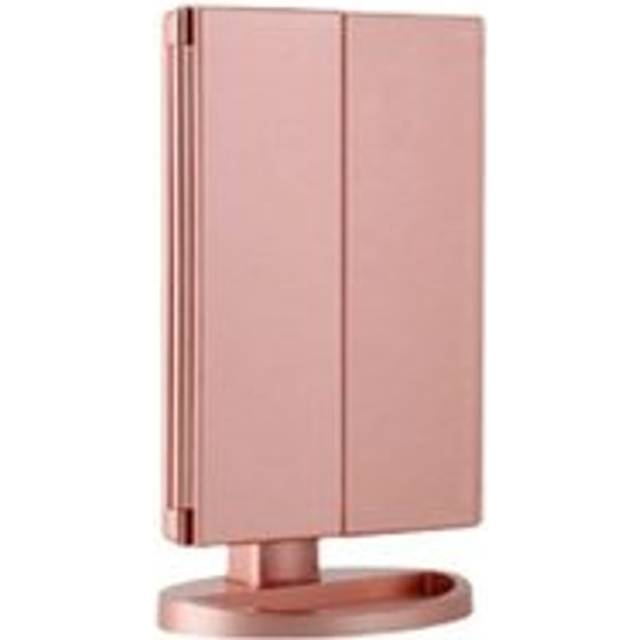 Led Makeup Mirror With 22 LED Lights - Rose Gold - One Size