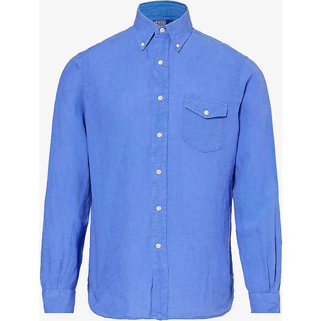 Polo Ralph Lauren Mens Summer Royal Patch-pocket Classic-fit Linen Shirt L