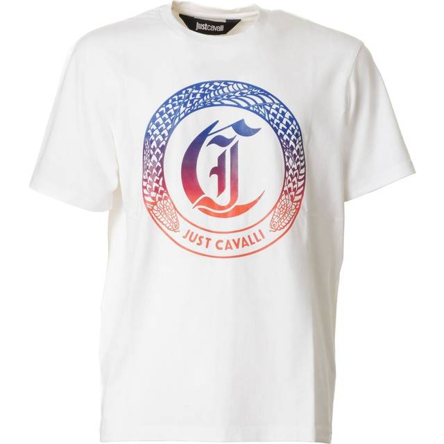 Just Cavalli, Topp, Herr, XL, T-shirts och Polos - white (XL)