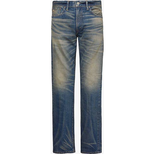 Rrl Mens Yosemite Wash Straight-leg High-rise Slim-fit Jeans 38/32