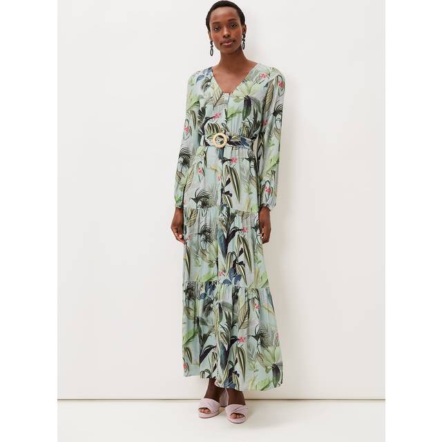 Phase Eight Women's Maya Printed Tiered Maxi Dress - Multi-Coloured - 14