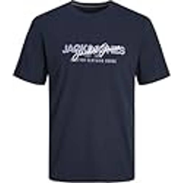 Jack & Jones Plus Size Alvis Graphic T-Shirt Navy Blazer