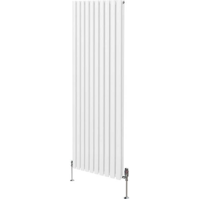 Monster Shop Oval Column Radiator & Valves - 1800Mm X 600Mm - White, White