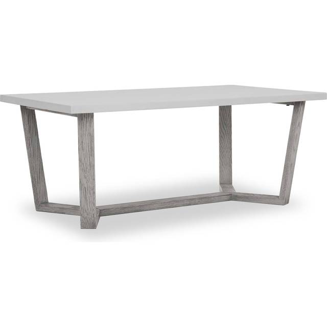 Epsom Industrial Rectangular Coffee Table | Concrete Effect & Oak