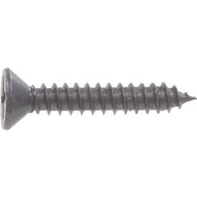 The Hillman Group 851974 12 x 1-1/4-Inch Wood Screw Flat Head Phillips, Black Finish