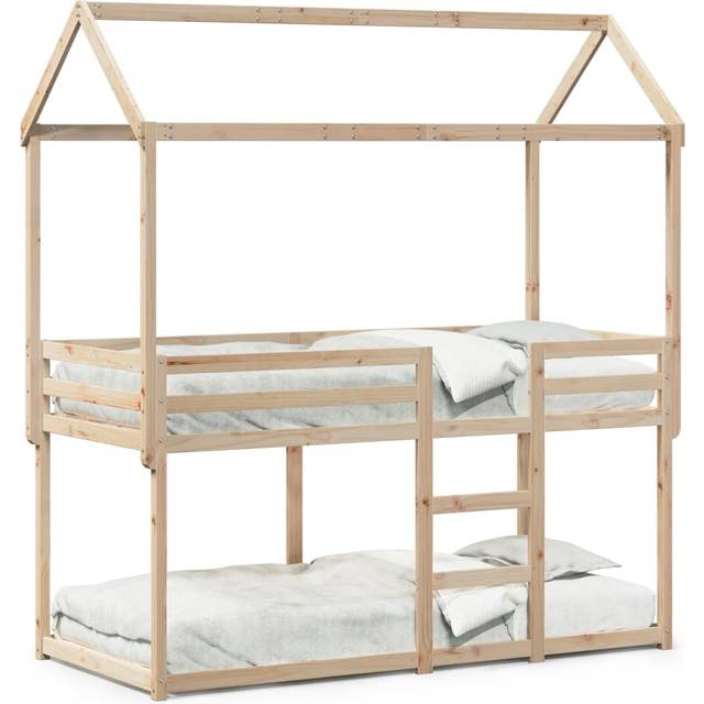 Våningssäng utan madrass 90x200 cm massiv furu