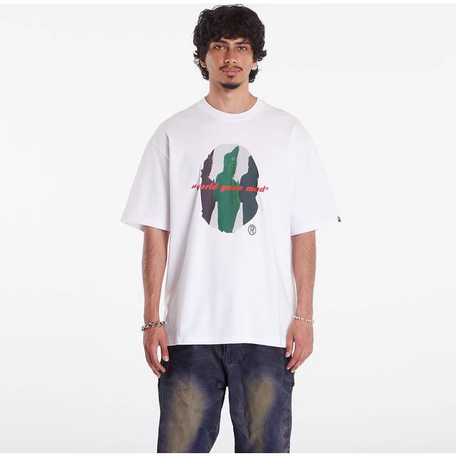 T-shirt A BATHING APE Shark Shinji Ape Head Relaxed Fit Tee White S (S)