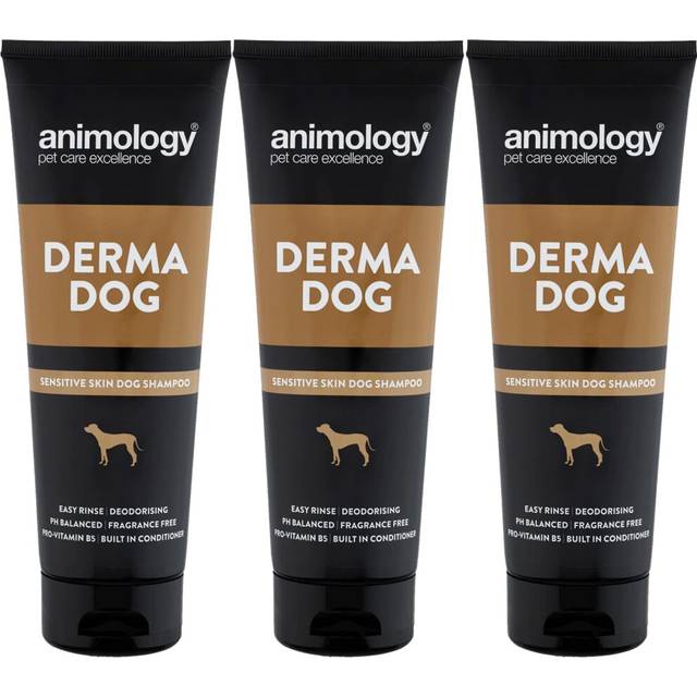 3 x Animology Derma Dog Shampoo - 250ml - ADE250A