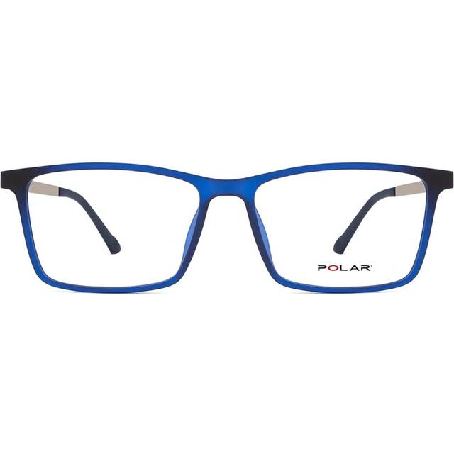 Polar 537 With Clip-On 20 Men&#39;s Eyeglasses Blue Size 54 (Frame Only) - Blue Light Block Available (54)