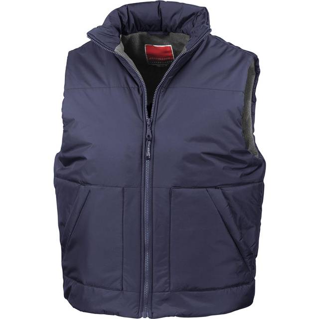 (XXL, Navy) Result Unisex Adult Fleece Lined Body Warmer