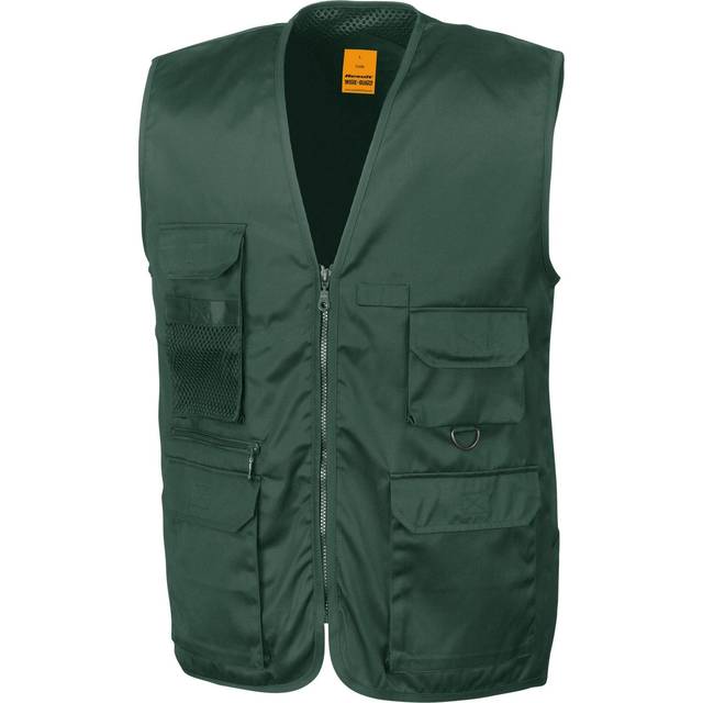 (XXL, Lichen Green) WORK-GUARD by Result Mens Safari Waistcoat
