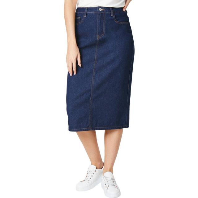 Principles womens/ladies denim split hem midi skirt dh6980