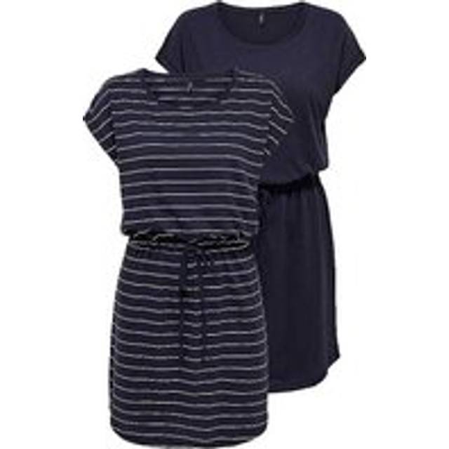 Only Pack of 2 T-Shirt Dresses - Navy Multi