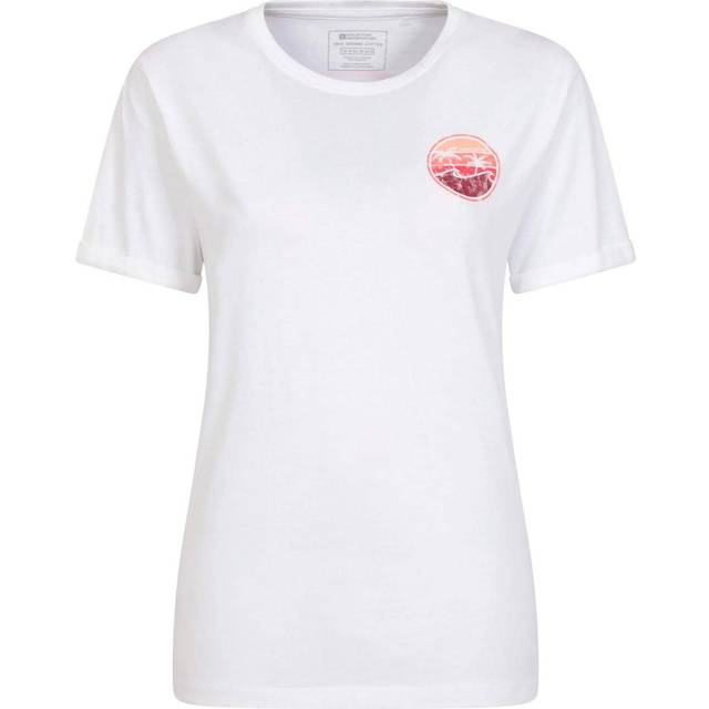 (20 UK, White) Mountain Warehouse Womens/Ladies Palm Wave Organic Cotton Loose Fit T-Shirt