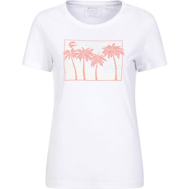 Mountain Warehouse Womens Postcard Palm Organic T-Shirt - White - 20