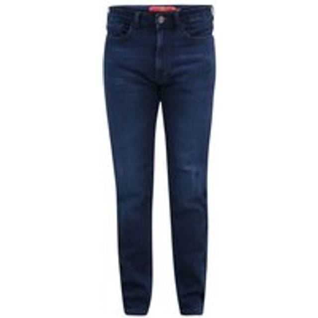 (44S, Dark Wash) D555 Mens Putney Knitted Denim Stretch Jeans