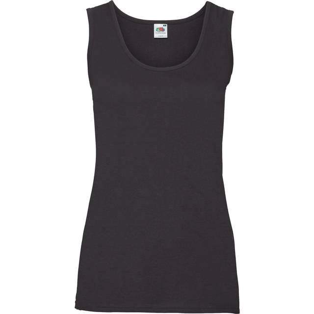 (8 UK, Black) Fruit of the Loom Womens/Ladies Valueweight Lady Fit Vest Top
