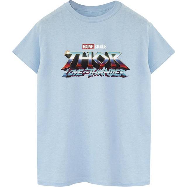Thor Love And Thunder Logo T-Shirt - Baby Blue - XXL