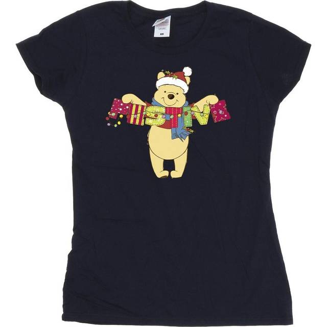 Winnie The Pooh Festive Cotton T-Shirt - Navy