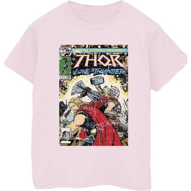 Thor Love And Thunder Vintage Poster T-Shirt - Baby Pink - M
