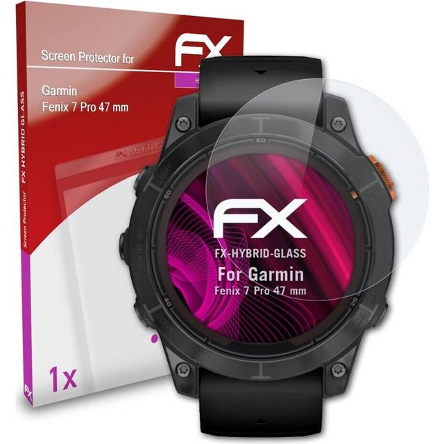 Atfolix glass protector for garmin fenix 7 pro 47 mm 9h hybrid-glass