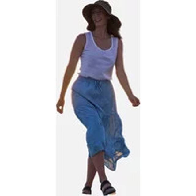 (14 UK, Corn Blue) Mountain Warehouse Womens/Ladies Palermo Tiered Midi Skirt