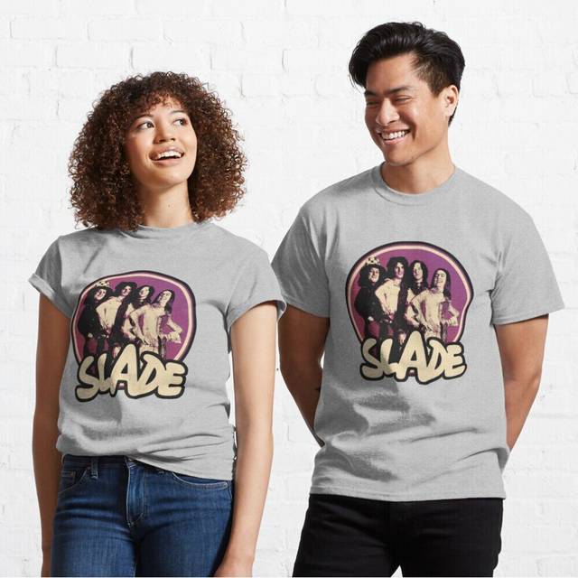 Mens Womens T-shirt Slade Band Glam Rock Youth Toddler Short Sleeve Tee Tops Boys