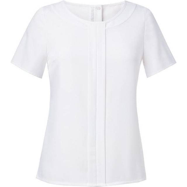 (16 UK, White) Brook Taverner Womens/Ladies Felina Short-Sleeved Shirt