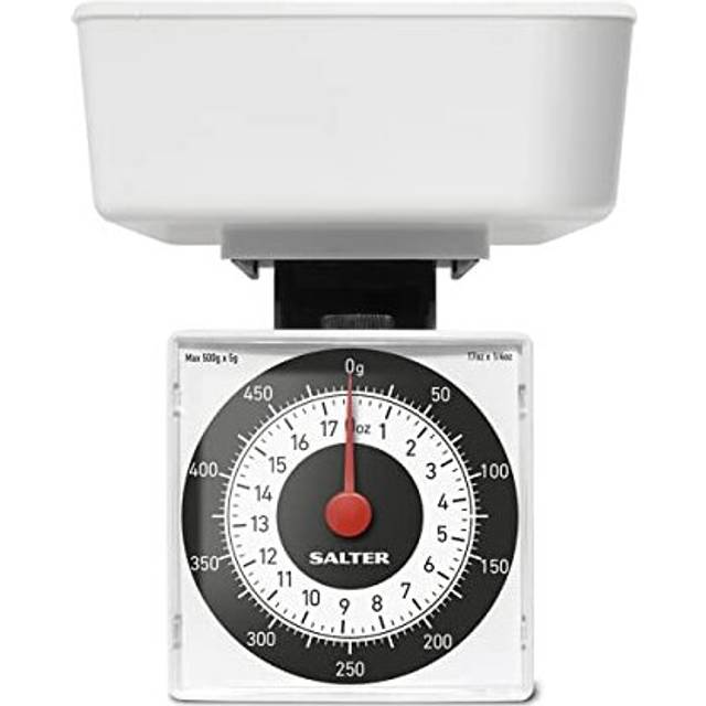 Salter 022 WHDR Dietary Mechanical Kitchen Scale, Compact for Travel/In Bag, 500 g Capacity, Measures in 5 g Increments, Precise Portion Control, No