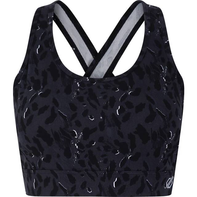 Dare 2B Womens/Ladies Swift II Animal Print Sports Bra (Black)