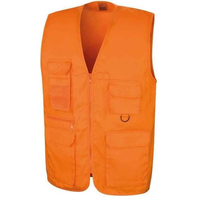 (XXL, Orange) WORK-GUARD by Result Mens Safari Waistcoat