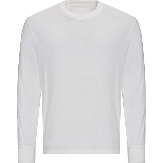 100 Oversized Long-Sleeved T-Shirt - White - M
