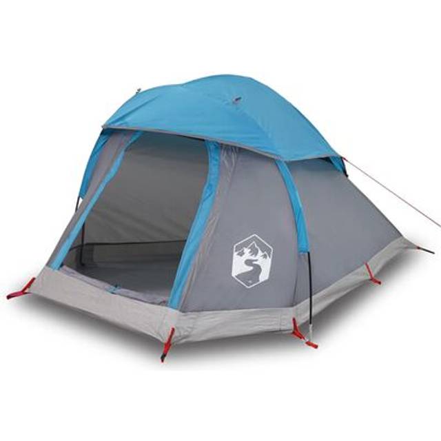 vidaXL Camping Tent Dome 1-Person Blue Waterproof
