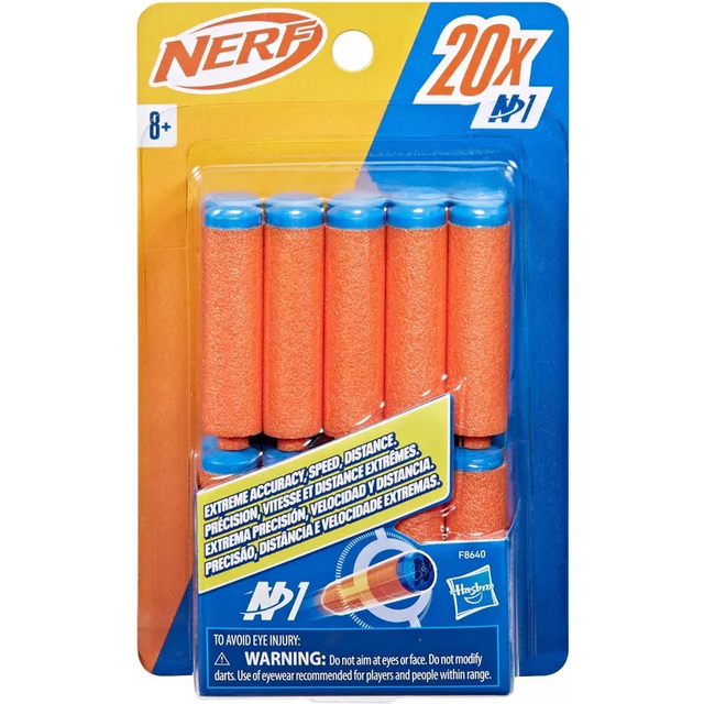 Nerf N Series N1 Darts  Includes 20 Refill Darts  Compatible Only with Nerf N Series Blasters  Outdoor Games  Ages 8+