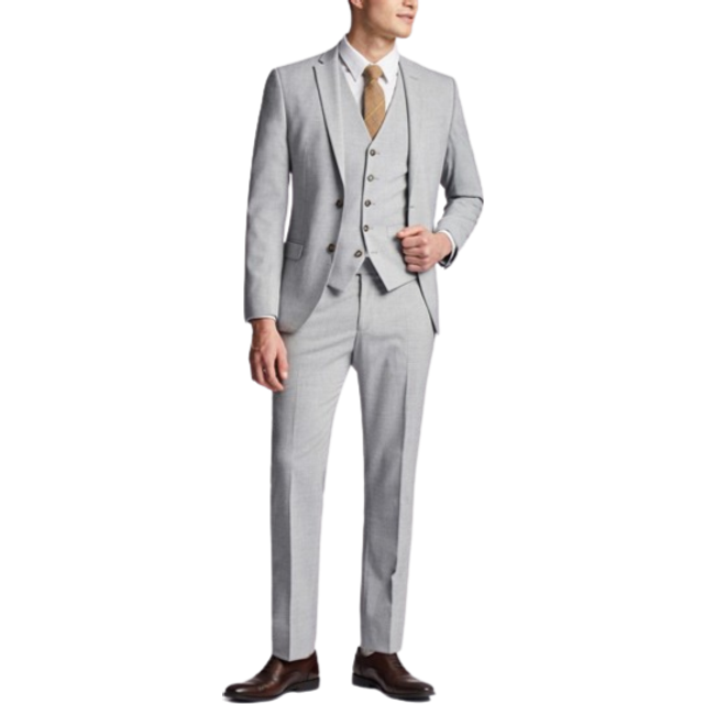 Antique Rogue Slim Fit Grey Men's Suit Jacket - 48R