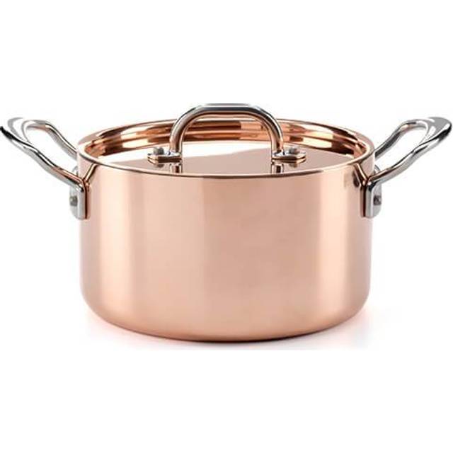 Samuel Groves Copper Induction 18cm Casserole Pan with Lid