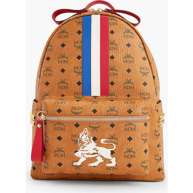 Mcm Mens Cogc Euro 2024 France Faux-leather Backpack 41x31x15cm - COGNAC