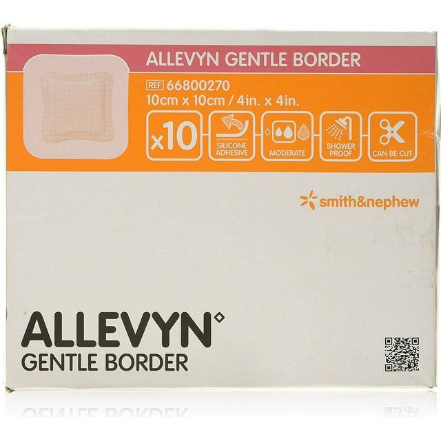 ALLEVYN Gentle Border 10cm x 10cm x10 Adhesive foam dressing 66800270