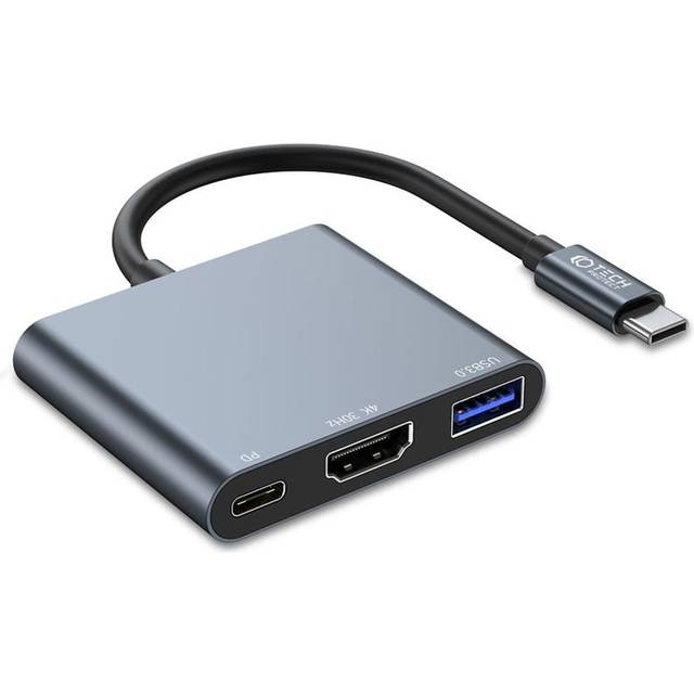 Tech-Protect V1 USB-C Hub till USB-A 3.0 / USB-C PD 100W / HDMI 4K@30Hz