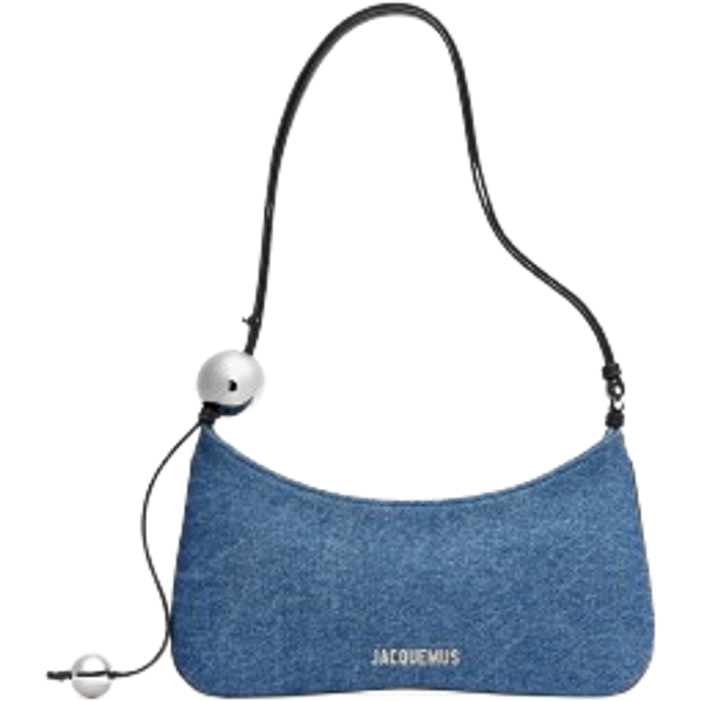 Jacquemus - Le Bisou Perle shoulder bag - women - Calf Leather/Fabric - One Size - Blue