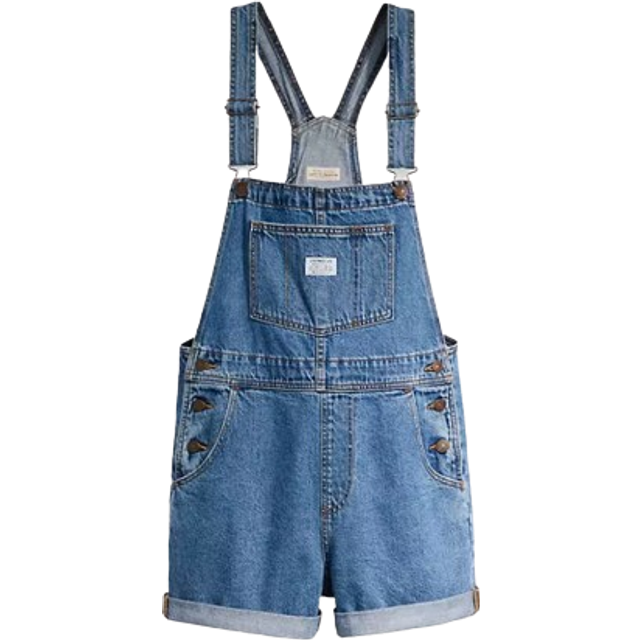Vintage hängselsshorts - Blå / Foolish Love - L