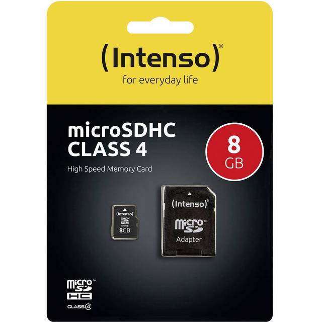 Intenso® 8GB Micro SD Hukommelseskort Incl. adapter