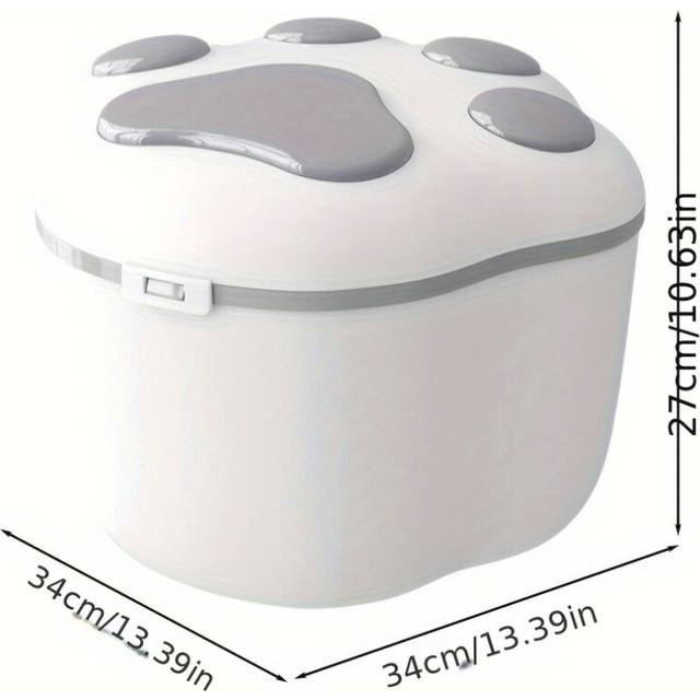 (34*34*27cm) Large Dog Cat Pet Food Storage Container Box Bucket Bin Dry Feed Moisture-proof