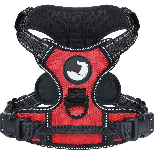 Dog Harness Medium, No-Pull Pet Harness with 2 Leash Clips, Adjustable Soft Padded Dog Vest, Reflective No-Choke Pet Oxford Vest with Easy Control