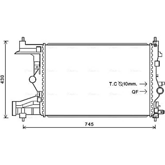 Kylare motorkylning OLA2484 Ava Quality Cooling