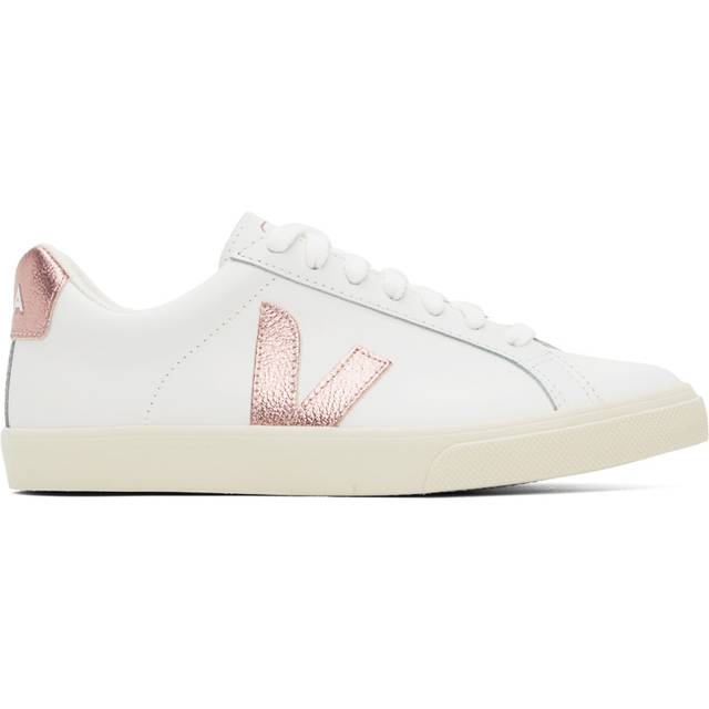 Veja Esplar Leather WoMens White/Rose Trainers - Size UK 4