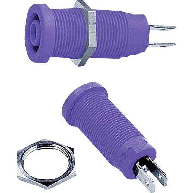 Stäubli 669131-24 XEB-1R safety jack socket 4 mm yel fully insulat...