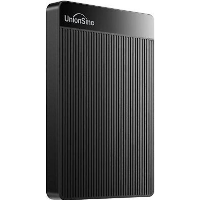 UnionSine Extern hårddisk 1 TB ultratunt bärbar extern hårddisk USB 3.0 HDD lagring kompatibel med PC, Mac, bärbar dator, Xbox, Xbox one, PS4 (svart) HD-006
