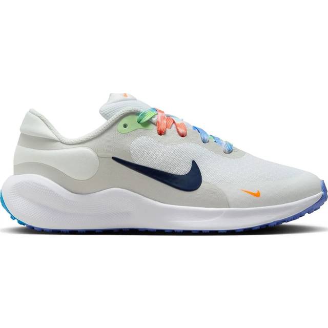 Nike Revolution 7 Next Nature SE White Photon Dust Vapor Green Midnight Navy (GS) Kids Sneakers FN4991-100 38.5