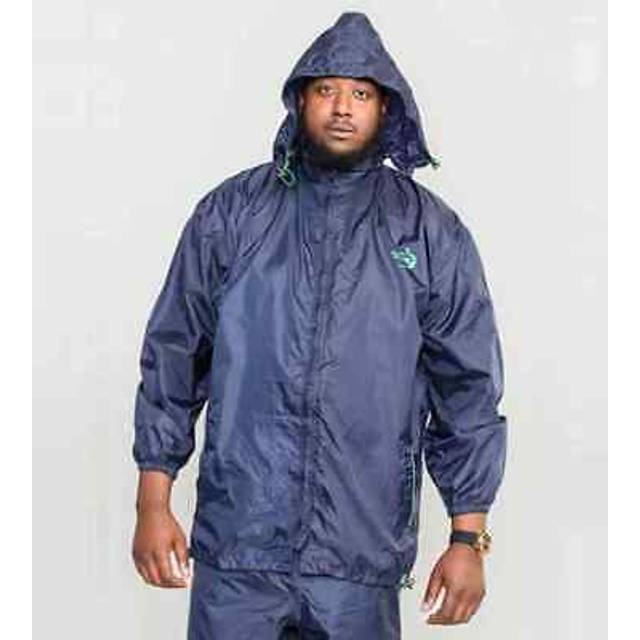 Size 2Xl Mens D555 Big & Tall Navy Blue Packaway Rain Jacket Big & Tall - 2XL
